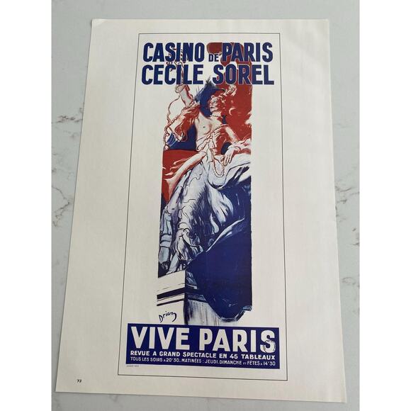 Folies En Folie, Mistinguett, Casino De Paris, Cecile Sorel, Music Hall Posters - Picture 2 of 5